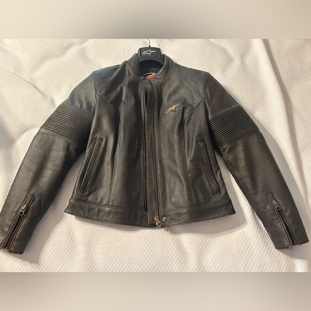 Vintage Alpinestars Dark Brown Leather Jacket
